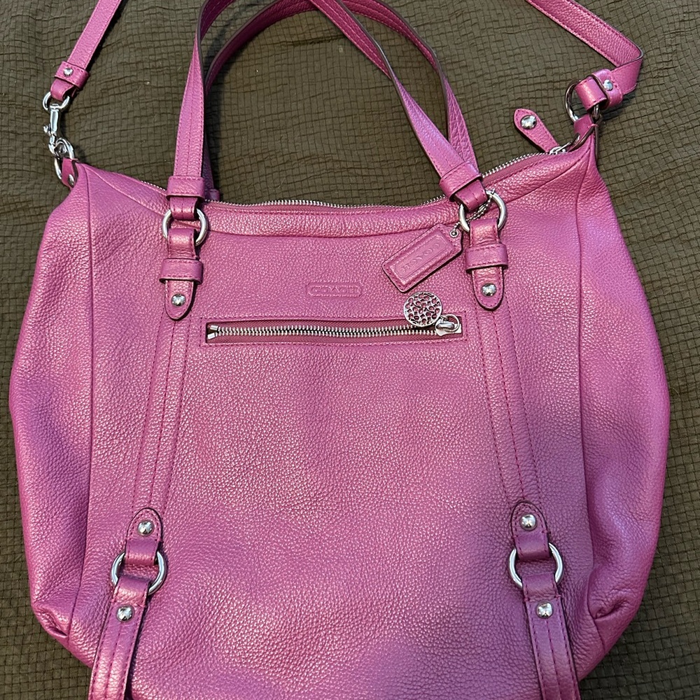 Coach purple Leather Women's Bag